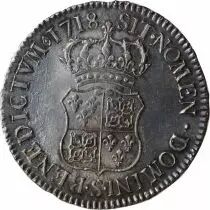 France Louis XV - Ecu De France & Navarre 1718 S Reims