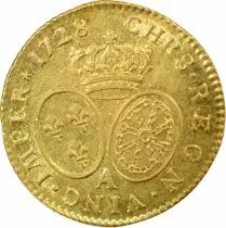 France Louis XV - Gold Louis, Dressed up Bust - 1728 A Paris