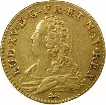 France Louis XV - Gold Louis, with Dressed Up Bust - 1729 T Nantes