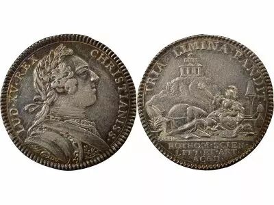 France Louis XV - Jeton Argent, Acad�mie Royale de Rouen