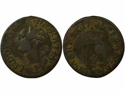 France Louis XV - Liard, with Shield - 1785 T Nantes
