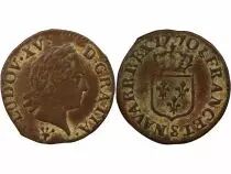 France Louis XV - Liard A La Vieille T&ecirc;te 1770 S Reims