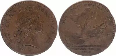 France Louis XV - Pluton sur son char - Tr�sor Royal - 1741 - Copper
