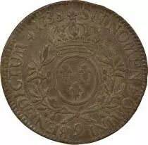 France Louis XV - Silver Ecu, with Dressed up Bust - 1733/2 9 Rennes