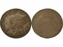 France Louis XV - Silver Ecu, with Dressed up Bust - 1734 L Bayonne