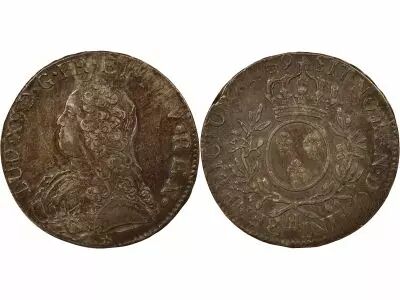 France Louis XV - Silver Ecu, with Dressed up Bust - 1739 H La Rochelle