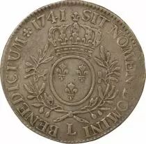 France Louis XV - Silver Ecu, with Dressed up Bust - 1741/0 L Bayonne