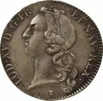France Louis XV - Silver Ecu, with Headband - 1741 9 Rennes