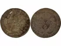 France Louis XV - Silver Ecu, with Headband - 1742/0 Z Grenoble