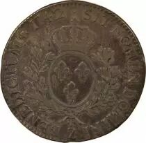 France Louis XV - Silver Ecu, with Headband - 1742/0 Z Grenoble