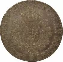 France Louis XV - Silver Ecu, with Headband - 1742 D Lyon