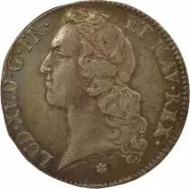 France Louis XV - Silver Ecu, with Headband - 1745 C Caen