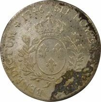 France Louis XV - Silver Ecu, with Headband - 1746 A Paris, Treasure Trove of the Sauvionni&egrave;res