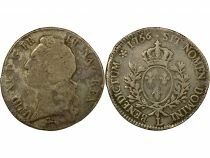 France Louis XV - Silver Ecu, with Headband - 1756 L Bayonne