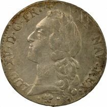 France Louis XV - Silver Ecu, with Headband - 1762 L Bayonne