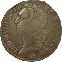 France Louis XV - Silver Ecu, with Headband - 1766 M Toulouse