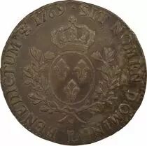 France Louis XV - Silver Ecu, with Headband - 1769 L Bayonne