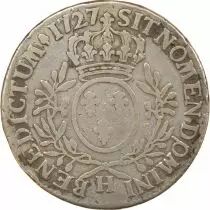 France Louis XV - Silver Ecu with Dressed up Bust - 1727 H La Rochelle