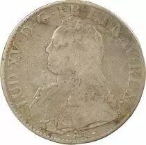 France Louis XV - Silver Ecu with Dressed up Bust - 1737 L Bayonne