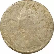 France Louis XV - Silver Ecu with Dressed up Bust - 1738 C Caen