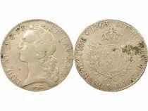 France Louis XV - Silver Ecu with Headband - 1763 D Lyon