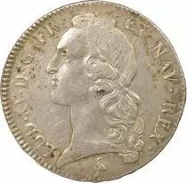 France Louis XV - Silver Ecu with Headband - 1764 A Paris