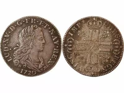 France Louis XV - Silver Petit Louis - 1720 A Paris