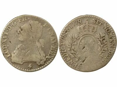 France Louis XVI - 1/10 Silver Ecu with Dressed up Bust - 1779 A Paris