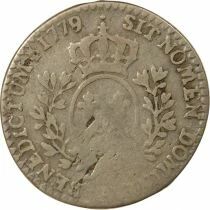 France Louis XVI - 1/10 Silver Ecu with Dressed up Bust - 1779 A Paris