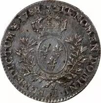 France Louis XVI - 1/5 Ecu Argent Aux Branches D\'Olivier 1788 H La Rochelle