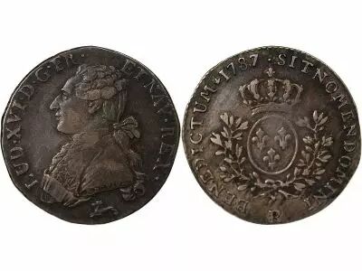 France Louis XVI - 1/5 Ecu Aux Rameaux D\'Olivier 1787 R Orl�ans