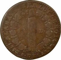 France Louis XVI - 12 Deniers au Faisceau - 1793 L Bayonne