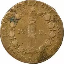 France Louis XVI - 12 Deniers with Fasces - 1791 A Paris
