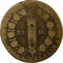 France Louis XVI - 12 Deniers with Fasces - 1792 A Paris