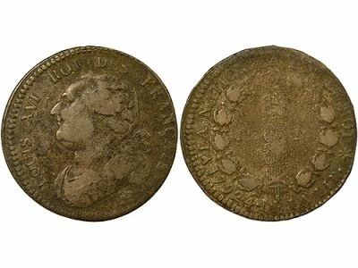 France Louis XVI - 12 Deniers with Fasces - 1792 BB Strasbourg