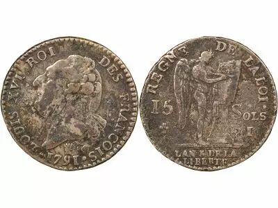 France Louis XVI - 15 Sols Argent, with Genius - 1791 I Limoges