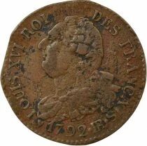 France Louis XVI - 6 Deniers, with Fasces - 1792 BB Strasbourg