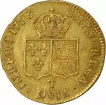 France Louis XVI - Double Gold Louis, Bare Head - 1786 T Nantes