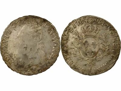 France Louis XVI - Ecu Argent, au Buste Habill� - 1784 L Bayonne