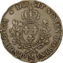 France Louis XVI - Ecu Argent, au Buste Habill&eacute; - 1788 M Toulouse