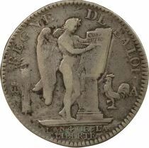 France Louis XVI - Ecu Argent, au G&eacute;nie - 1792 A Paris