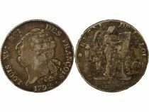 France Louis XVI - Ecu Argent, au G&eacute;nie - 1792 M Toulouse
