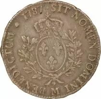 France Louis XVI - Ecu Argent au Buste Habillé - 1787 M Toulouse