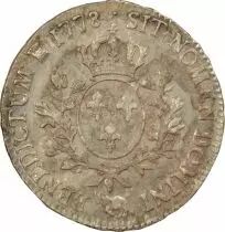 France Louis XVI - Écu Argent de Béarn aux Rameaux d\'Olivier - 1778 Pau