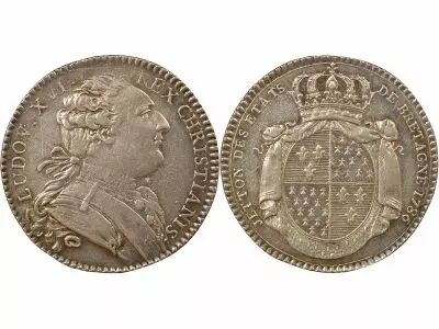 France Louis XVI - Jeton Argent, Etats de Bretagne - 1786 Rennes