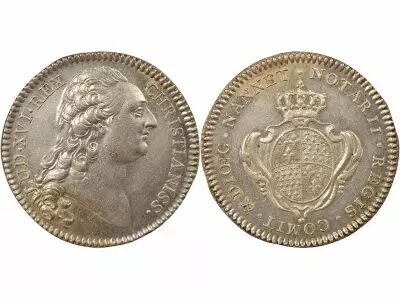 France Louis XVI - Jeton Argent, Notaires de Nantes