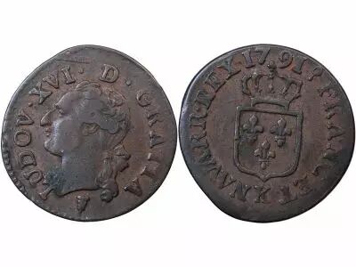 France Louis XVI - Liard - 1791 K Bordeaux