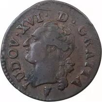 France Louis XVI - Liard - 1791 K Bordeaux