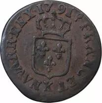 France Louis XVI - Liard - 1791 K Bordeaux