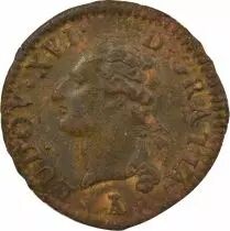 France Louis XVI - Liard  à l\'Ecu - 1791 T Nantes